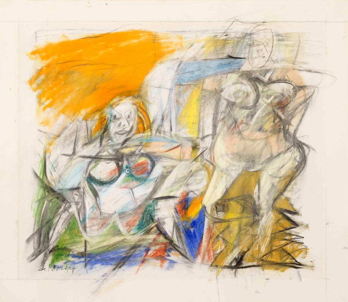 Willem de Kooning

Woman Seated and Standing&amp;nbsp;

1952

pastel and charcoal on paper

21 3/8 x 24 3/8 inches (54.3 x 61.9 cm)

Glenstone Museum, Potomac, Maryland&amp;nbsp;