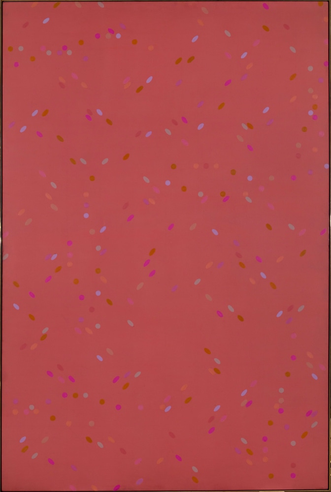 Larry Poons Mary Queen of Scots 1965 acrylic on canvas 90 x 135 inches (228.6 x 342.9 cm)