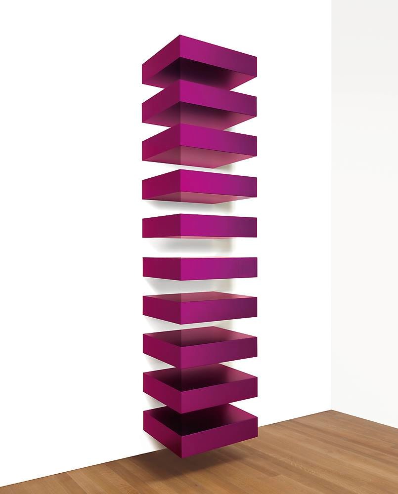 Untitled (Bernstein 88-25)
1988
violet anodized aluminum
10 units, each: 6 x 27 x 24 inches (15.2 x 68.6 x 61 cm)