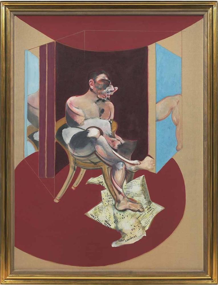 Francis Bacon Study of George Dyer 1971 oil on canvas 78 x 58 inches (198.1 x 147.3 cm)  Private collection