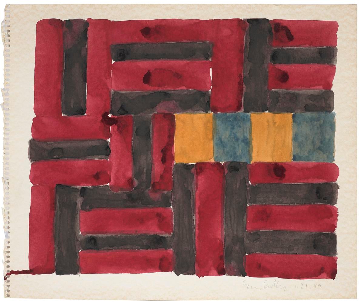 Sean Scully
1.21.89
1989
watercolor on paper
15 x 18 inches (38.1 x 45.7 cm)