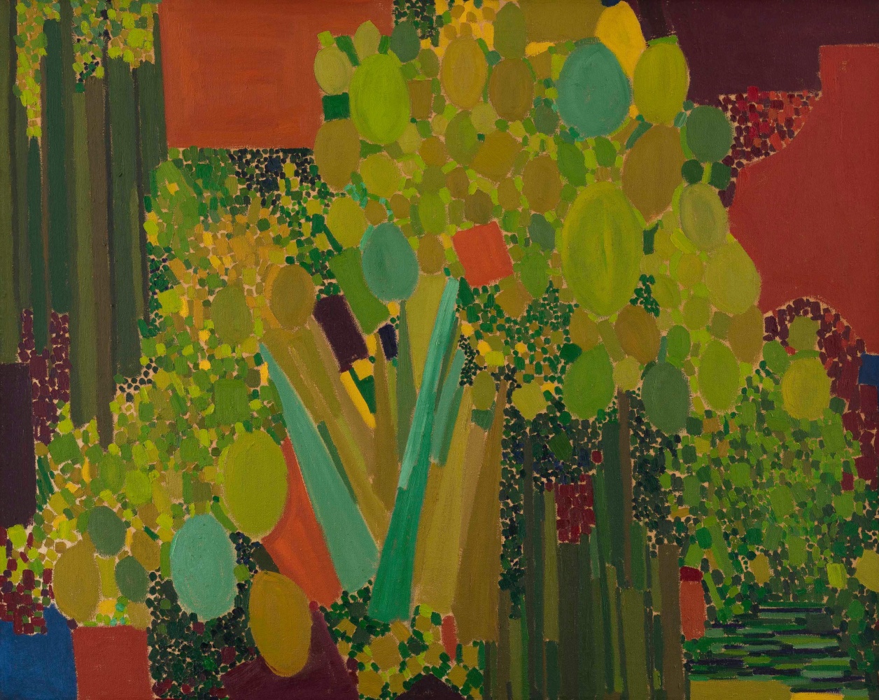Lynne Drexler

Sparked Green

1963

oil on canvas

31&amp;nbsp;&amp;frac12; x 39&amp;nbsp;&amp;frac34; inches (80 x 101 cm)

&amp;copy; The Estate of Lynne Drexler