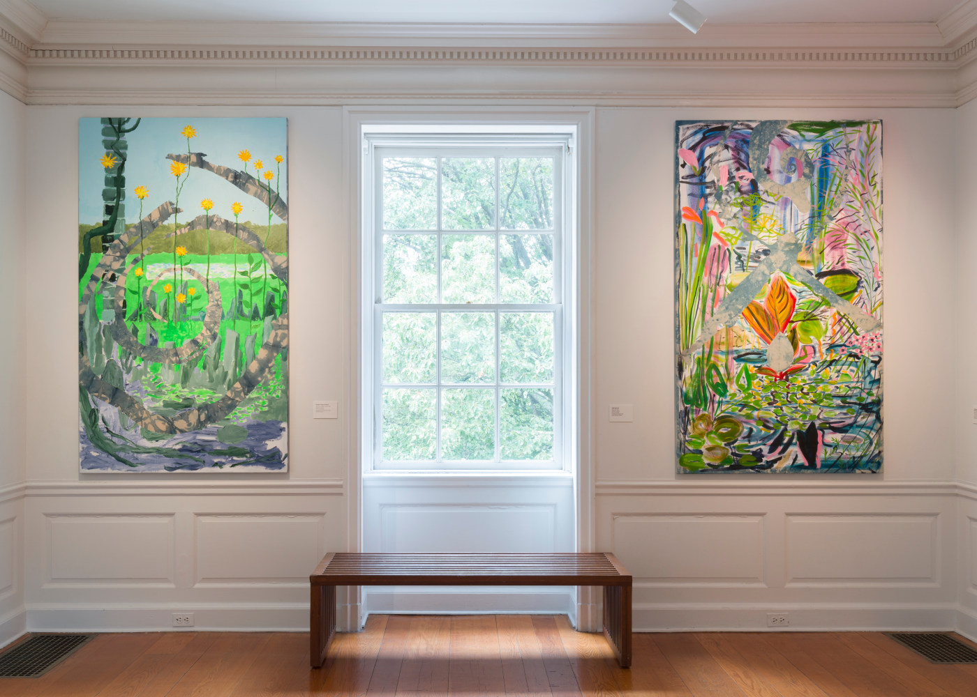 Installation image of Light from Water: Esteban Cabeza de Baca and Heidi Howard, with Liz Phillips
