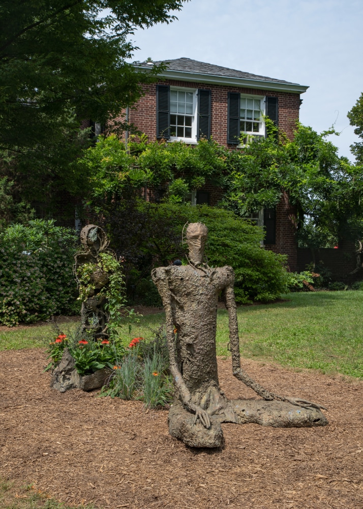 Esteban Cabeza de Baca,&amp;nbsp;Host&amp;nbsp;(installation view), 2022, bronze and native plants, 84 x 84 x 60 inches