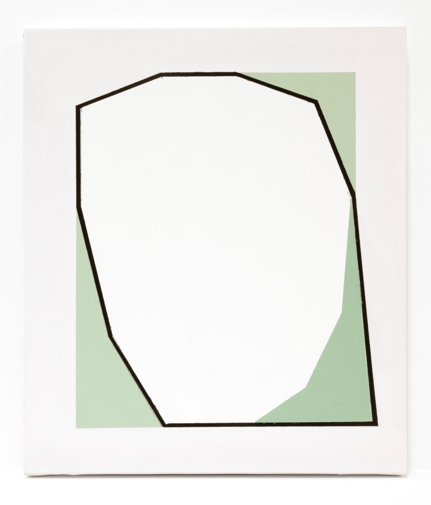 Gary Stephan, Hand Mirror Two, 2022. Acrylic and gouache on canvas, 14 x 11 inches