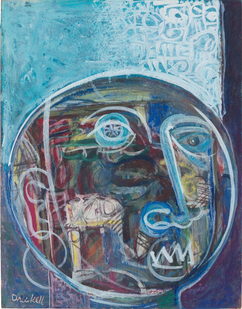 Ancestral Head of a Girl, 1971
Egg tempera on paperboard
9 x 7 inches