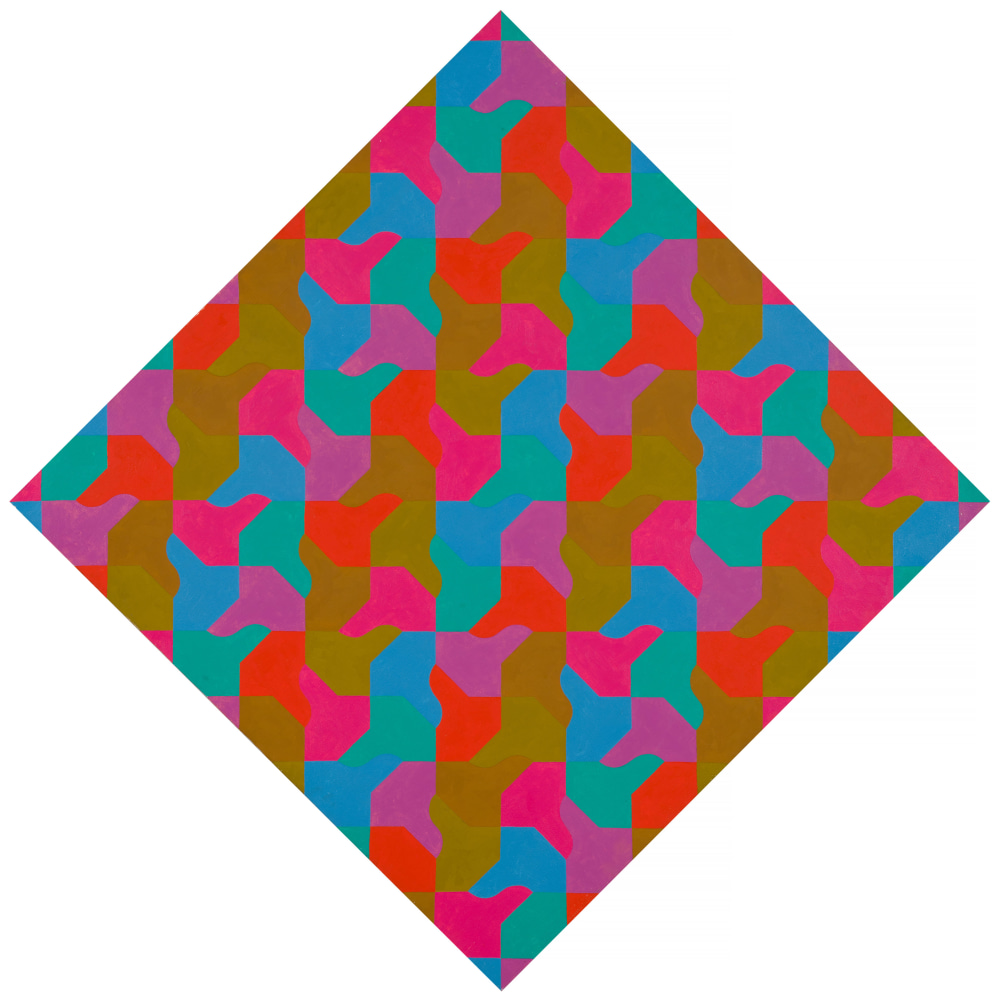 7 Colors in 4's, 1966 Acrylic on canvas 67 x 67 inches