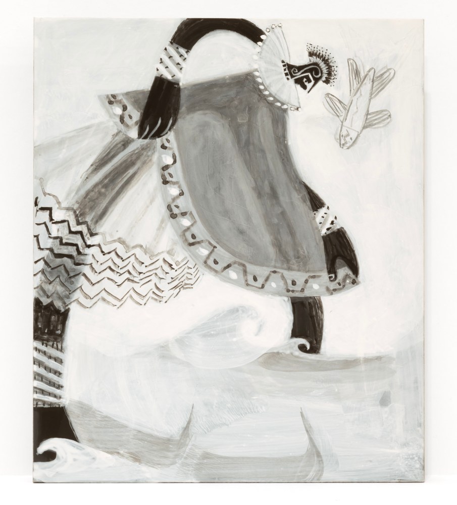 Elena Sisto, Amphibia, 2022. Mixed media on panel, 10 x 8 inches