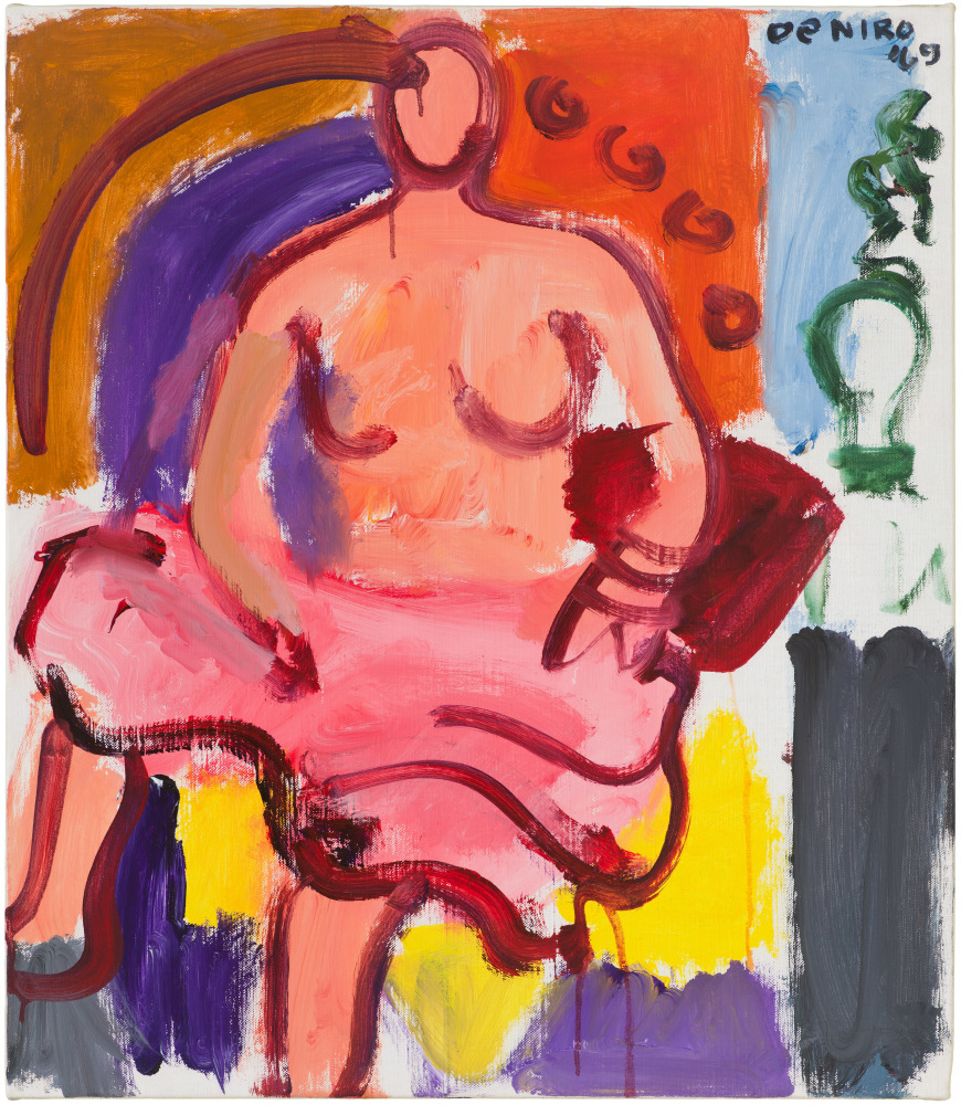 Robert De Niro, Sr. Seated Nude, 1969. Oil on linen, 30 1/4 x 26 1/3 inches
