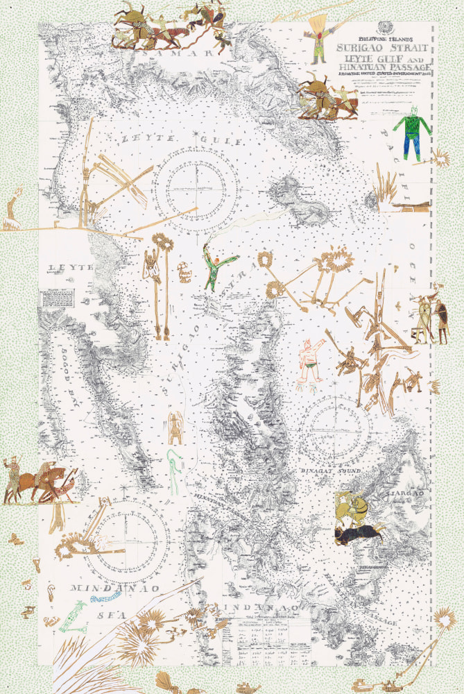 Joyce Kozloff, Boys' Art #10: Mindanao, 2001-2. Mixed media on paper, 16 3/4 x 11 3/8 inches