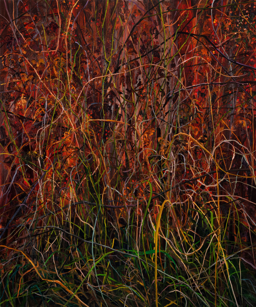 Claire Sherman, Vines, 2022. Oil on canvas, 72 x 60 inches