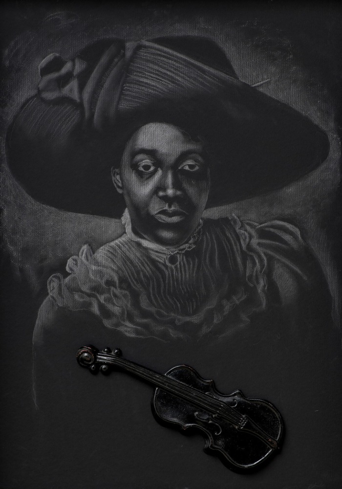 The Winterreise Series, 2021
Cont&amp;eacute; on paper with attached found objects
From the series of 27
45 3/4 x 34 inches each (variable)