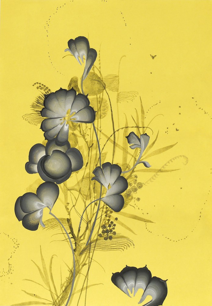 Darren Waterston, Summer Garden Study no. 2, 2018. Watercolor on rag paper, 10 x 7 inches