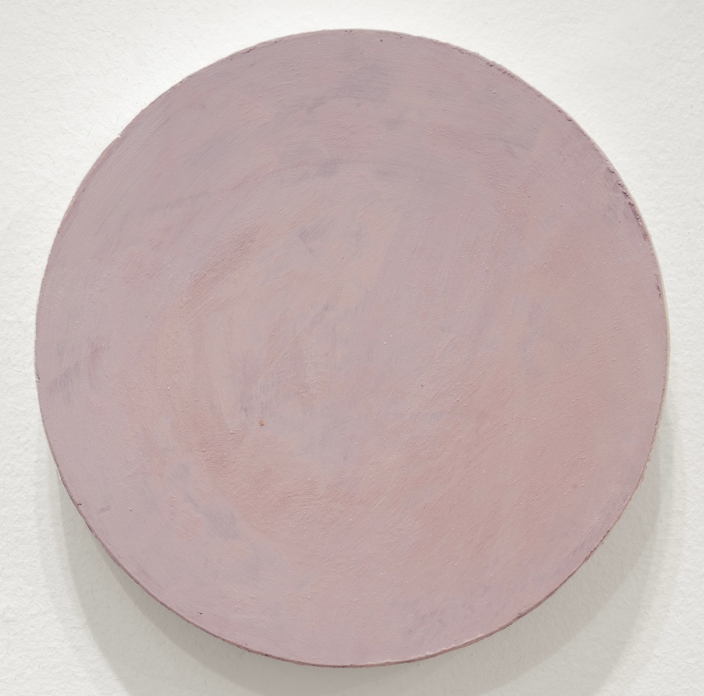 James Hyde, Arose, 2022. Fresco on styrofoam, 8 x 8 inches