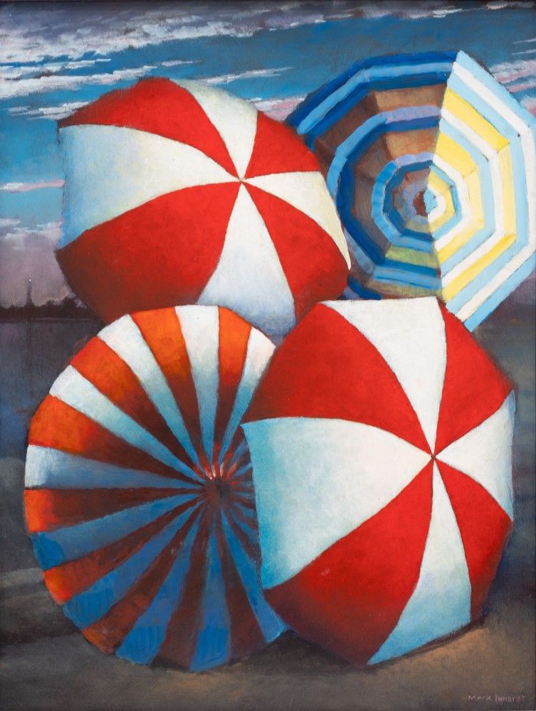 Mark Innerst, Reunion, 2022. Oil on board, 16 x 12 inches