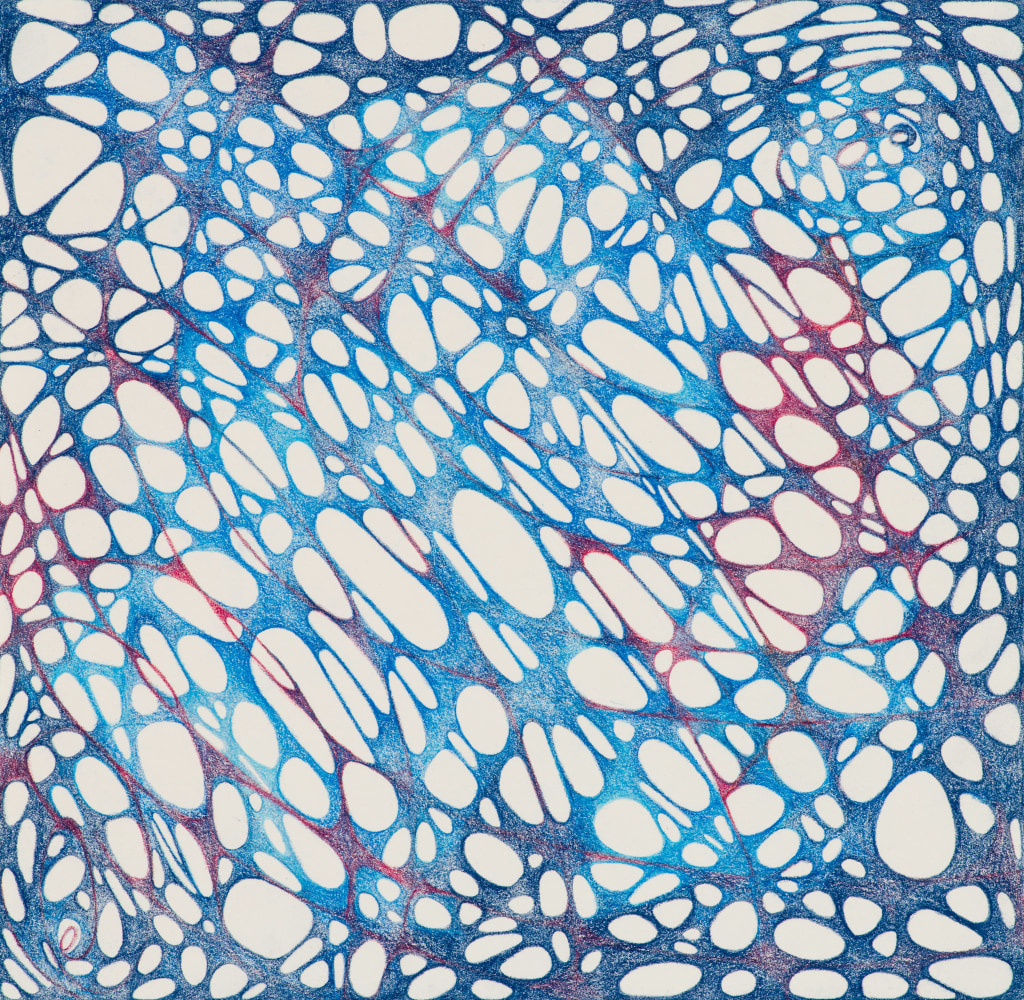 Katia Santibañez, For Quite Awhile, 2022. Colored pencil on paper, 7 3/4 x 8 inches