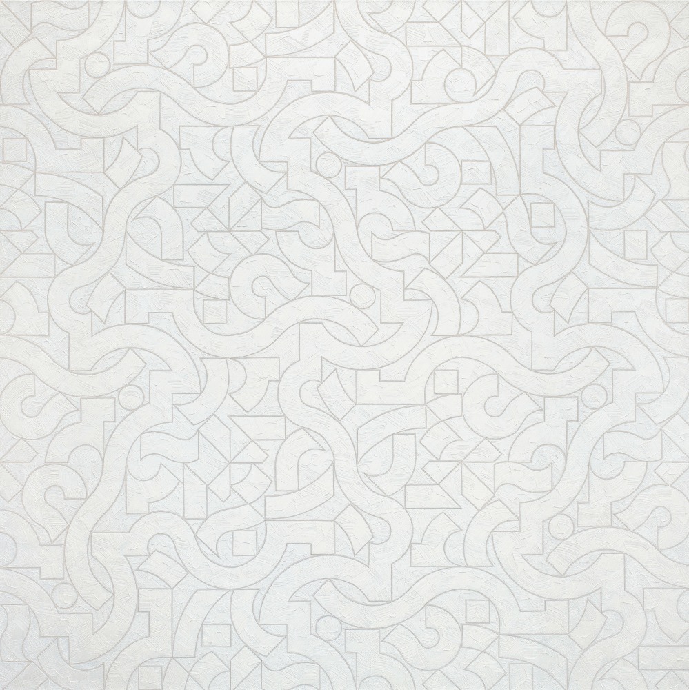 Valerie Jaudon, Anagram, 2011. Oil on linen, 54 x 54 inches