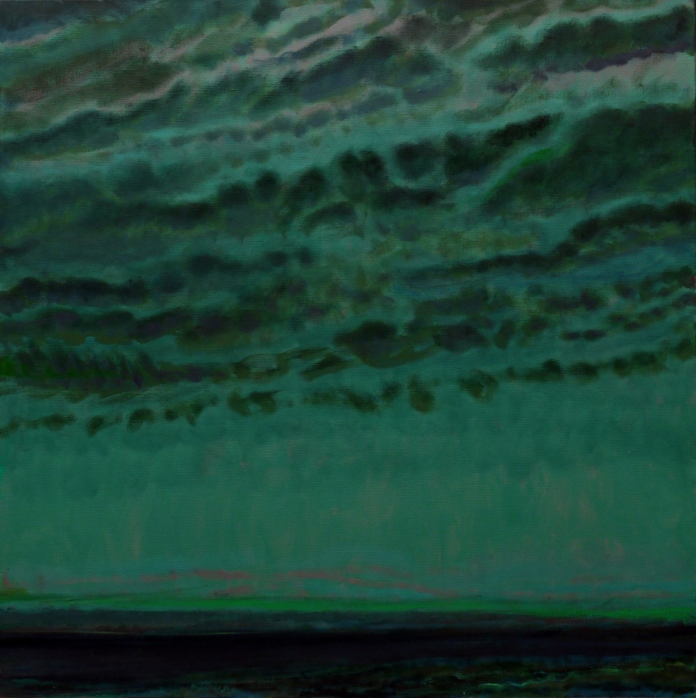 Green Sky in Autumn, 2004. Oil on canvas, 60 x 60 inches