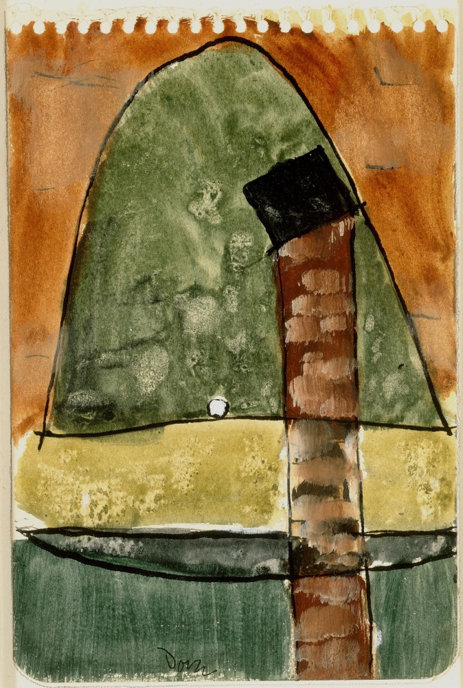 Arthur Dove, Centerport II, c. 1940. Watercolor and ink on paper, 6 x 4 inches