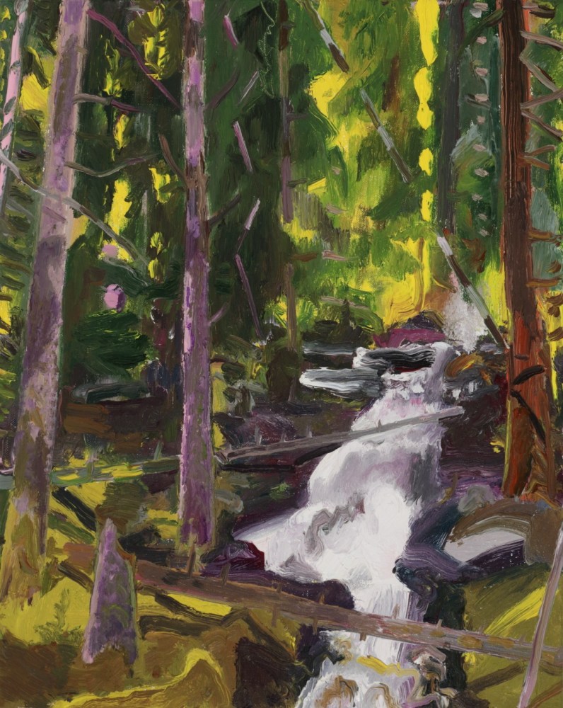 Eric Aho, Brook, 2021. Oil on linen, 20 x 16 inches