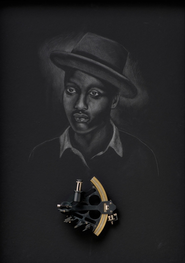 The Winterreise Series, 2021
Cont&amp;eacute; on paper with attached found objects
From the series of 27
45 3/4 x 34 inches each (variable)