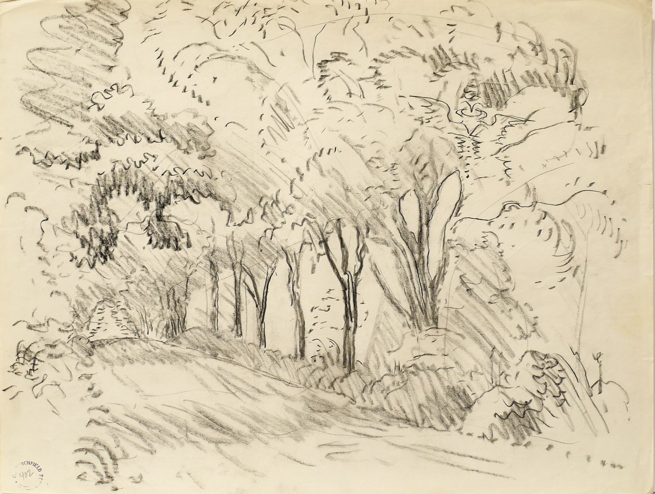 Tunnel Through the Trees, Study, n.d.

Pencil on paper

17 x 22 inches (paper); 23 3/4 x 28 1/2 inches (frame)

&amp;nbsp;