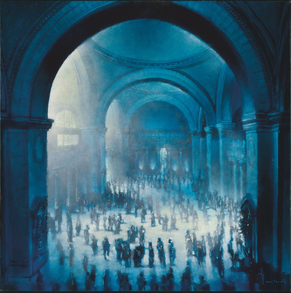 Mark Innerst
Met Museum Interior, 2018
Oil on canvas in the artist&amp;#39;s handmade frame
30 x 30 inches (canvas); 37 x 37 inches (frame)