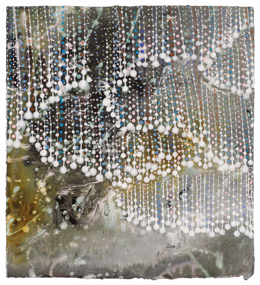 Barbara Takenaga, Untitled, 2020. Acrylic on paper, 12 x 10 inches