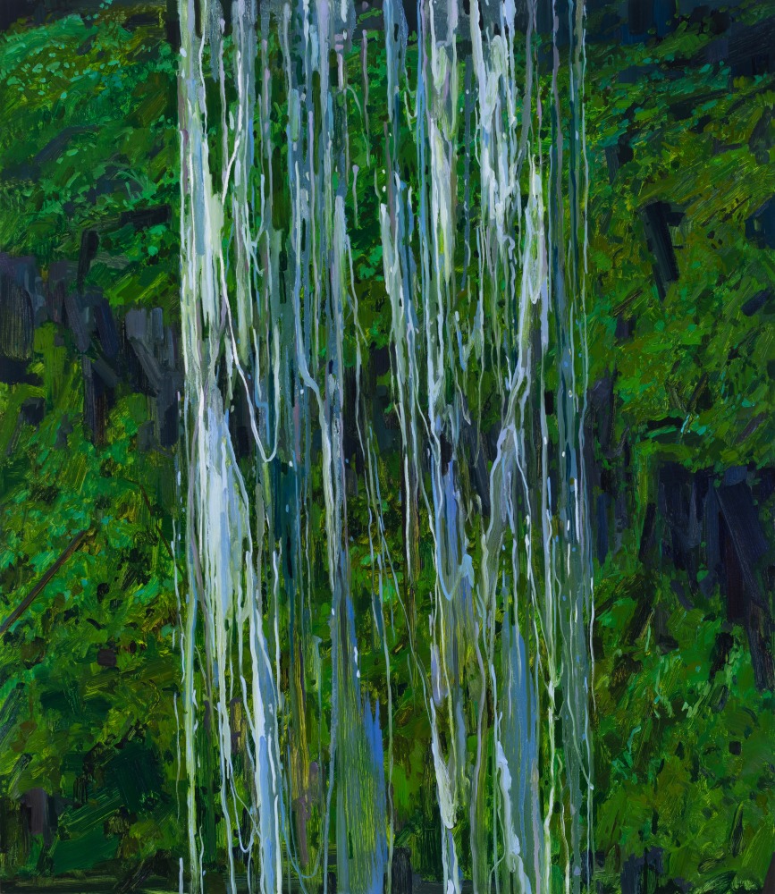 Waterfall, 2024. Oil on canvas, 60 x 52 inches