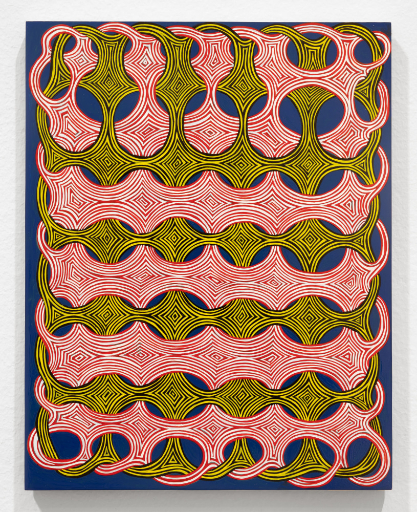 James Siena, Late Harvest Manifold, 2017. Enamel on aluminum, 9 5/8 x 7 1/2 x 5/16 inches