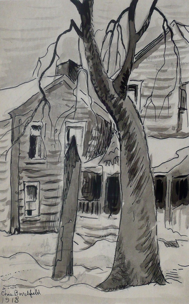 Two Houses in Winter, 1918

Ink and graphite on paper

8 3/8 x 5 1/4 inches
