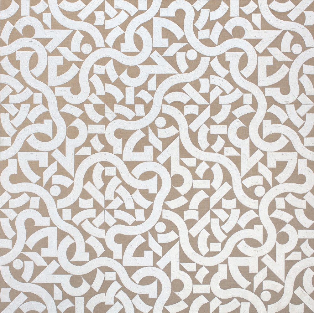 Valerie Jaudon, Verbatim, 2007. Oil on linen 72 x 72 inches