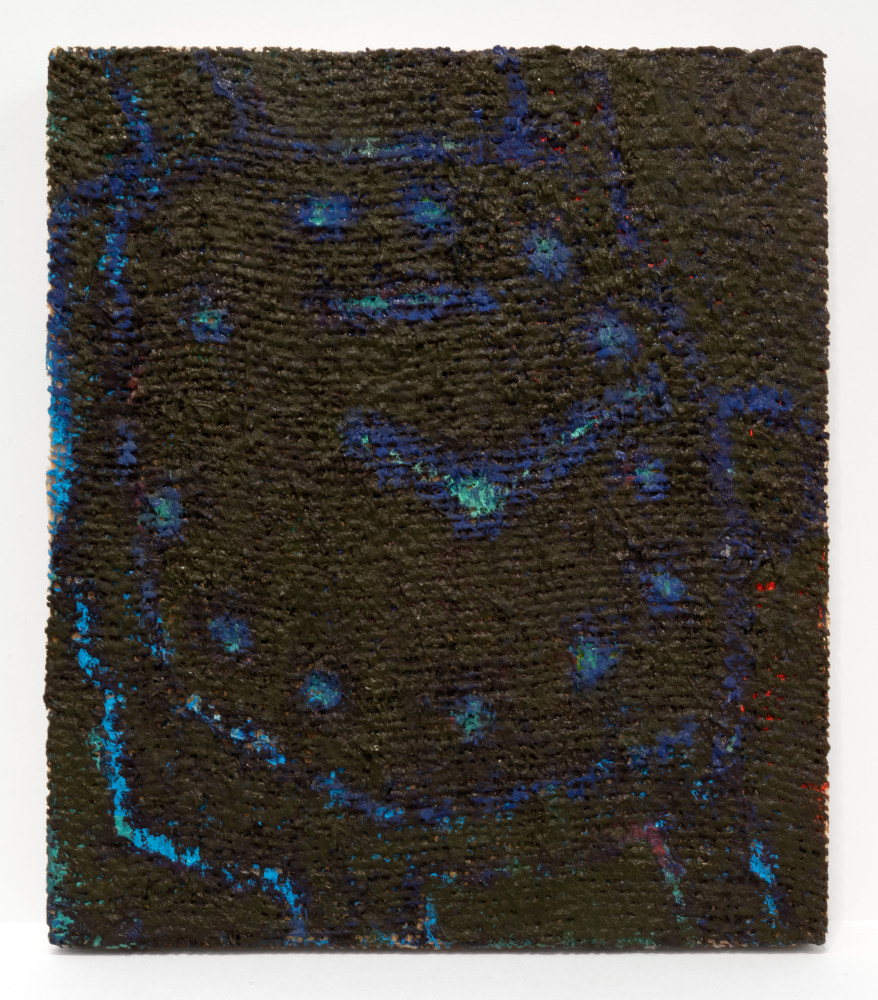 J.A. Feng, Timex Watch, 2017. Oil on burlap on panel, 12 x 10 inches