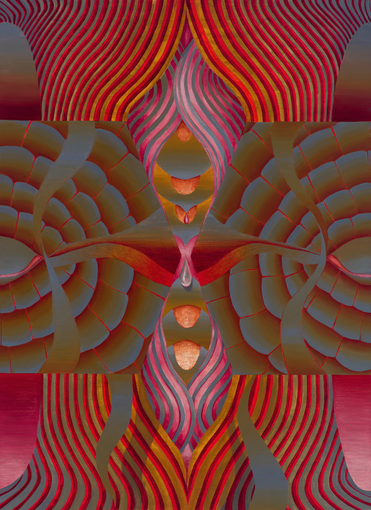 Theresa Daddezio, Owl Eye, 2022. Oil on linen, 52 x 38 inches