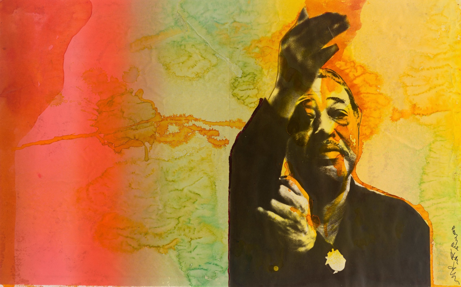 Ellington, Rainbow, 1981. Collage on paper, 13 3/4 x 22 inches