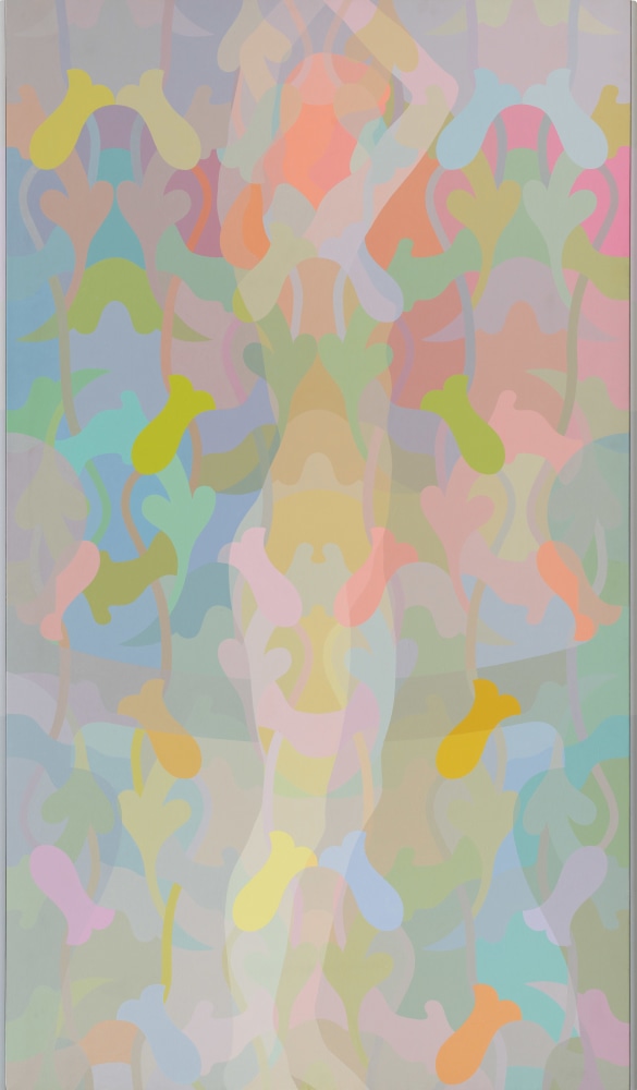 George Woodman, Untitled, 1982. Acrylic on canvas, 78 5/8 x 44 15/16 inches