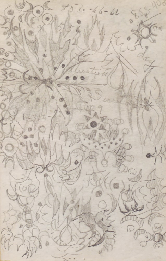 Doodle 10, n.d.

Pencil on paper

8 1/4 x 5 1/4 inches (sight)