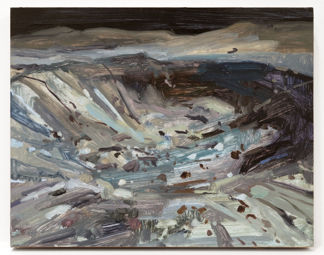 Claire Sherman, Moon, 2022. Oil on board, 10 x 8 inches