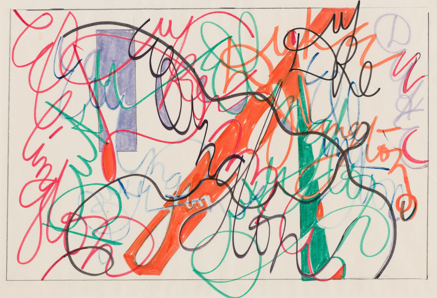 Graffiti (Duke Ellington), 1981 Ink on paper, 14 x 22 inches