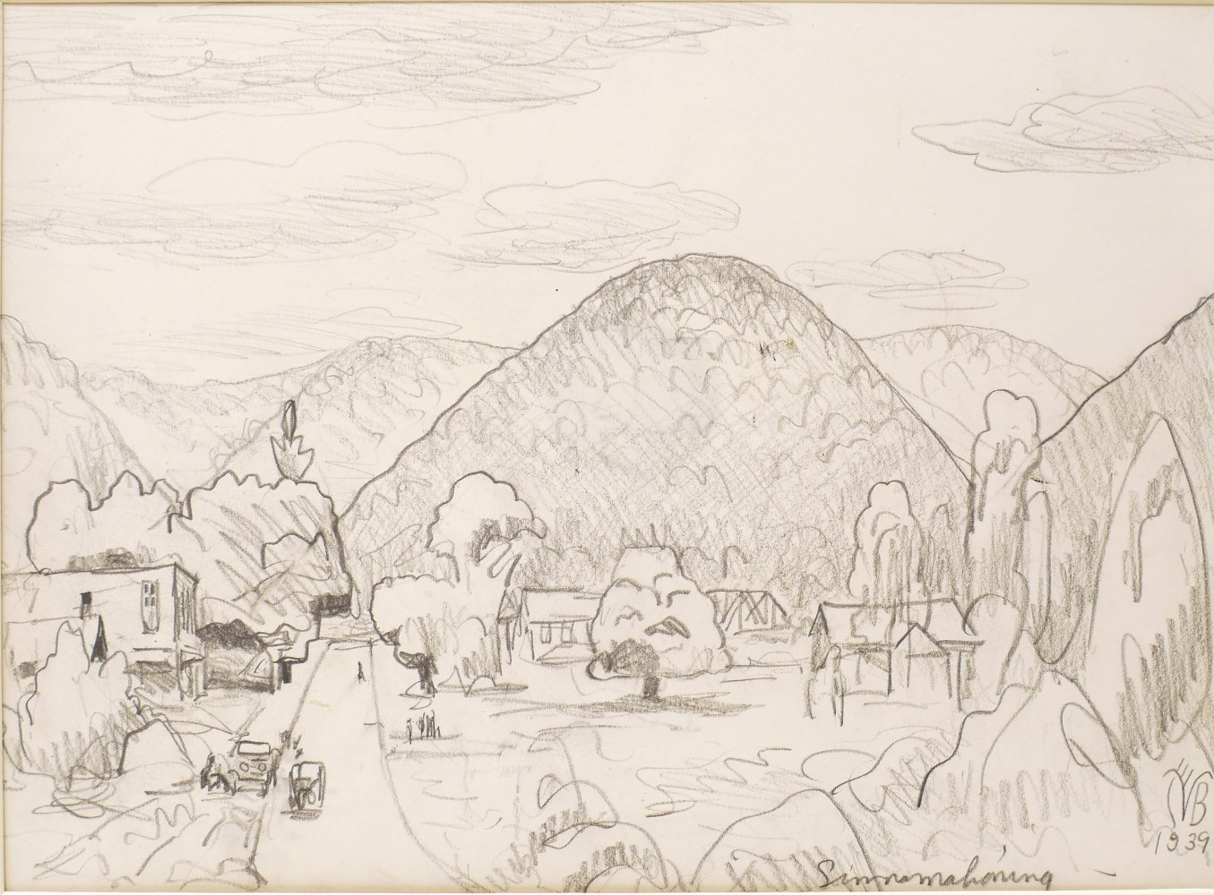 Sinnamahoning, Pennsylvania, 1939

Graphite on paper

12 1/2 x 17 1/8 inches