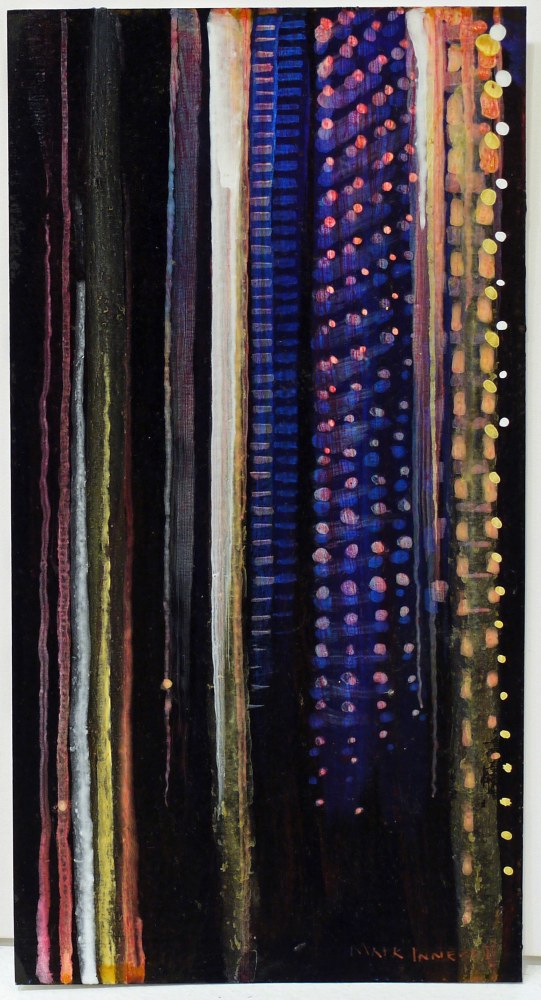 Mark Innerst, Above and Below, 2011. Acrylic on paper, 9 x 4 3/4 inches