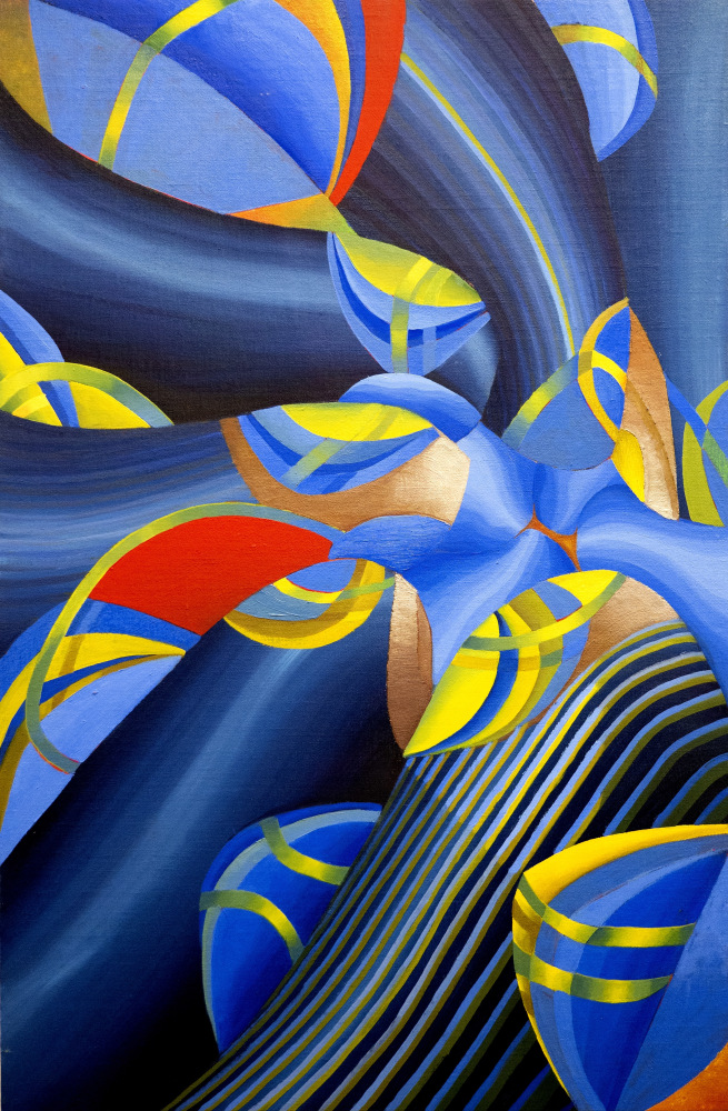 Disk Fingers, 2019-2020
Oil on linen mounted to panel
33 1/2 x 22 inches