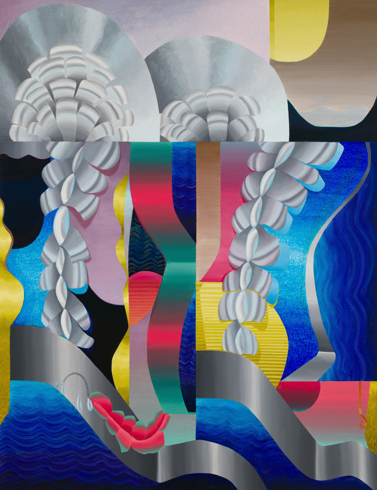 Theresa Daddezio, Sunbather, 2022. Oil on linen, 80 x 62 inches