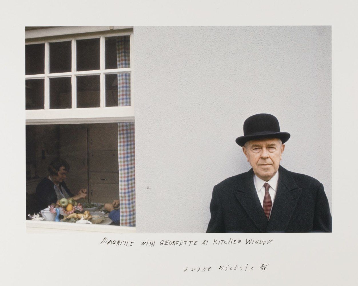 Magritte With Georgette at Kitchen Window, 1965 Cibachrome 6 3/4 x 10 inches (image); 11 x 14 inches (paper) Edition 3/25