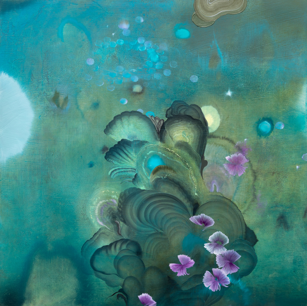 Apparition no. 3, 2023. Oil on wood panel, 16 x 16 inches