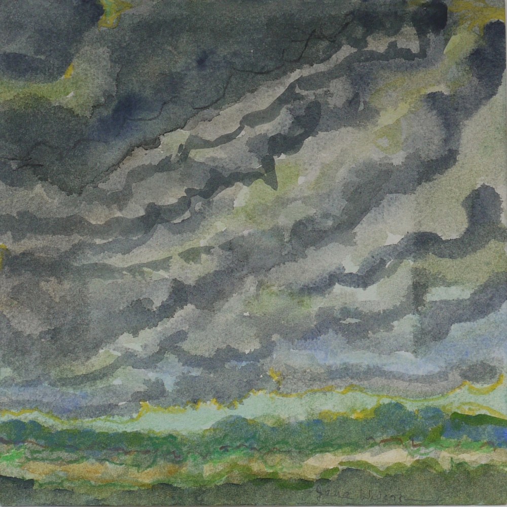 Jane Wilson, Burchfield Remembered, 2008. Watercolor on paper, 8 x 8 inches
