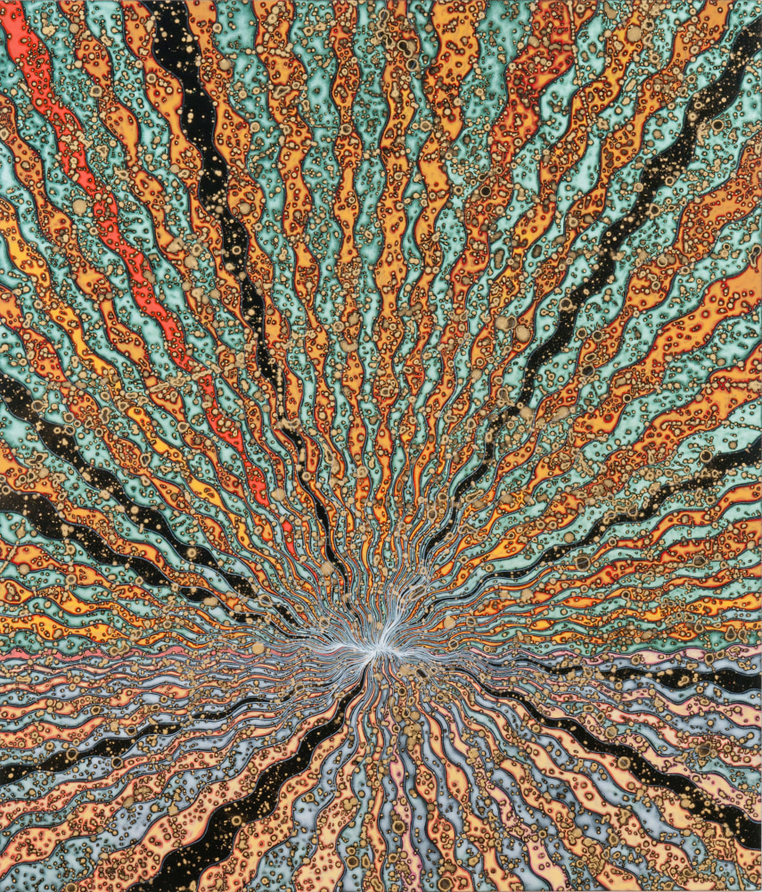 Barbara Takenaga, Spark, 2011. Acrylic on wood panel, 42 x 36 inches