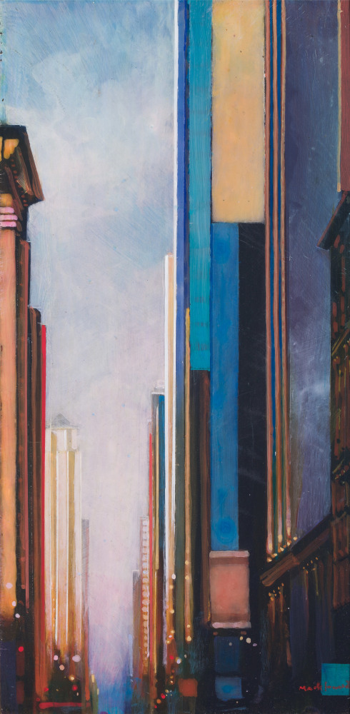 Mark Innerst
Locust Street, 2016
Acrylic on panel in the artist&amp;#39;s handmade frame
14 x 7 inches (panel); 19 x 12 inches (frame)