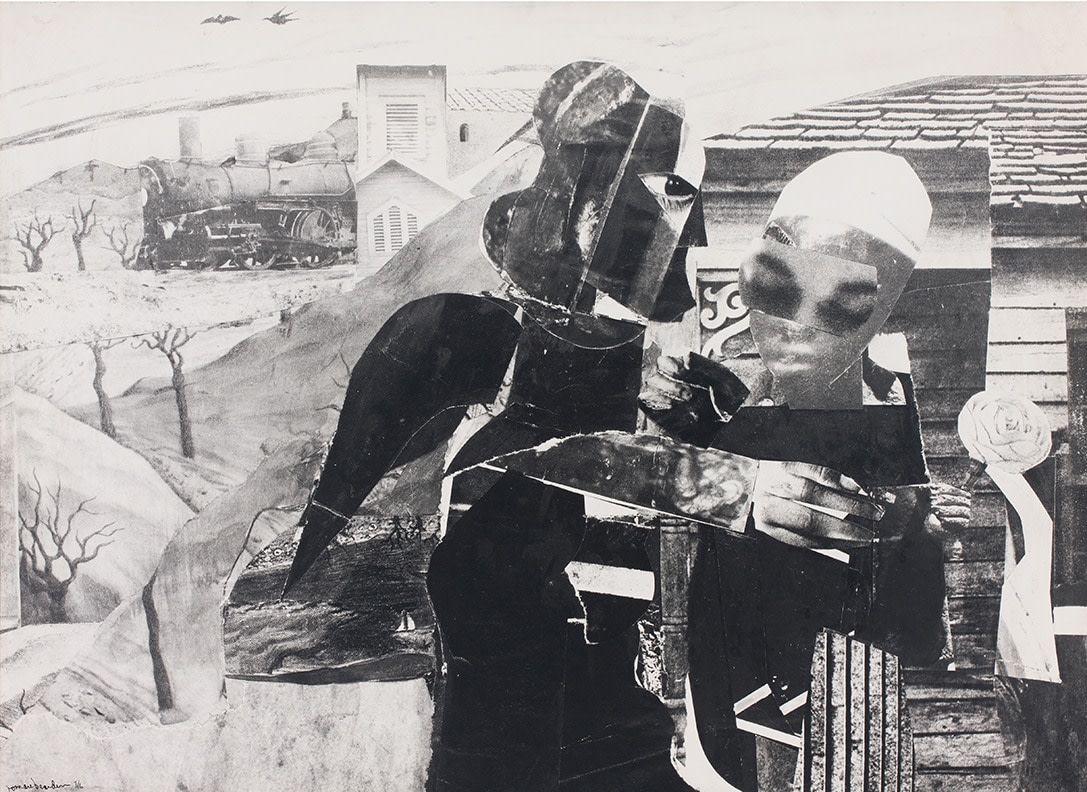 Romare Bearden, Prevalence of Ritual/Tidings, 1/6, 1964. Gelatin silver print (Photostat) mounted on fiberboard, 27 1/4 x 37 1/4 inches