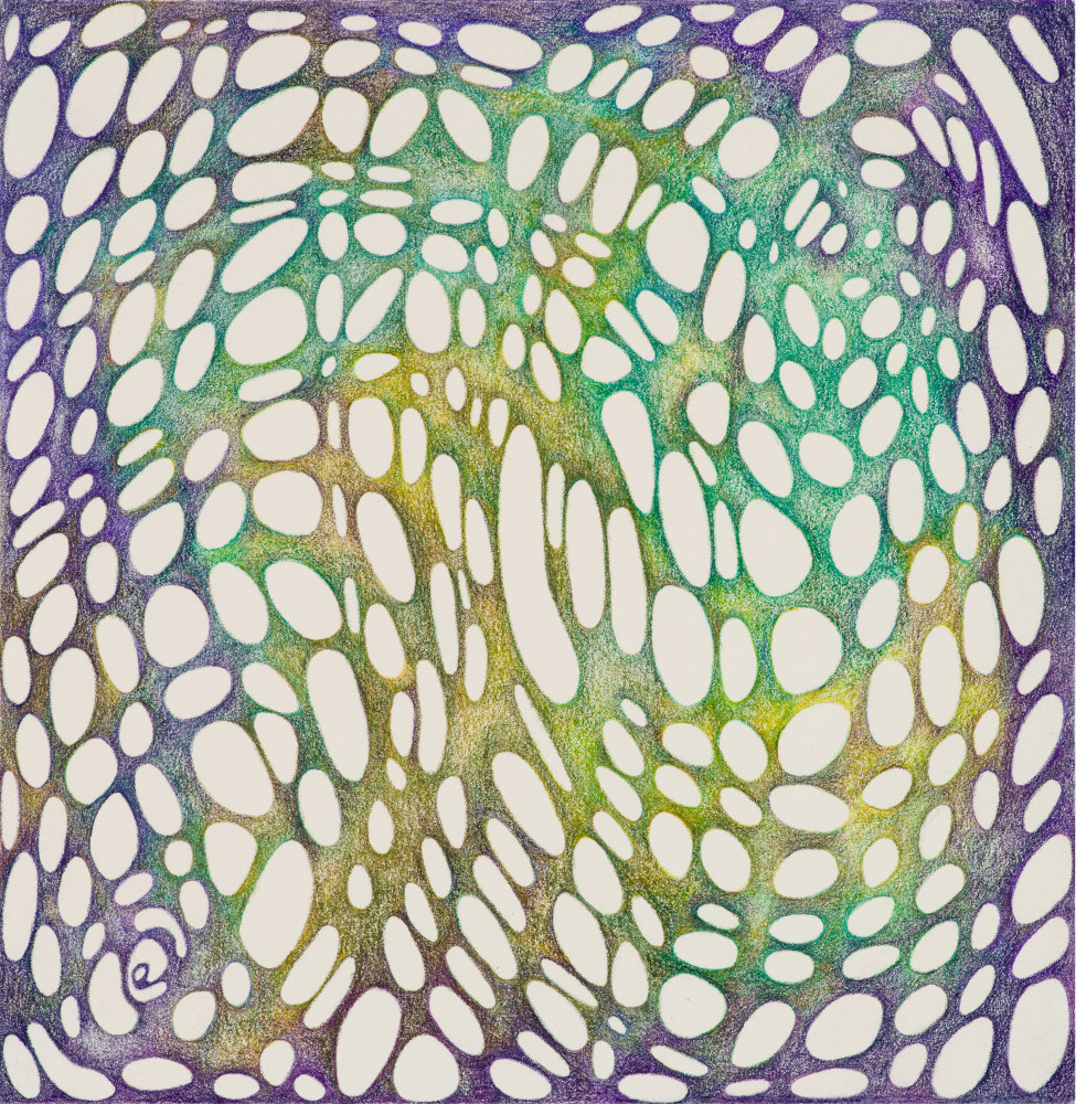 Katia Santibanez, When the Other, 2022. Colored pencil on paper, 8 x 7 3/4 inches